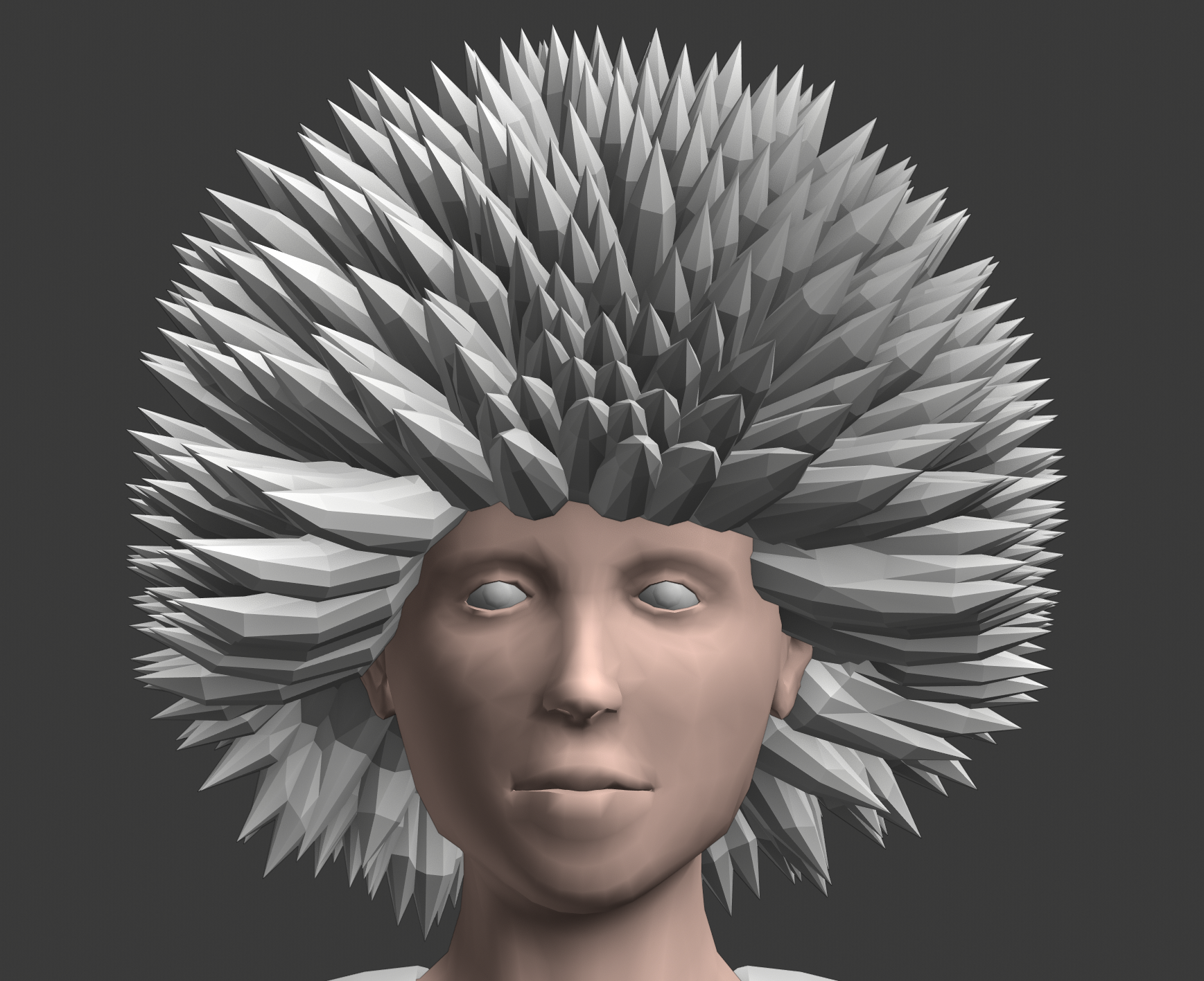 Blender render titled Afro After.