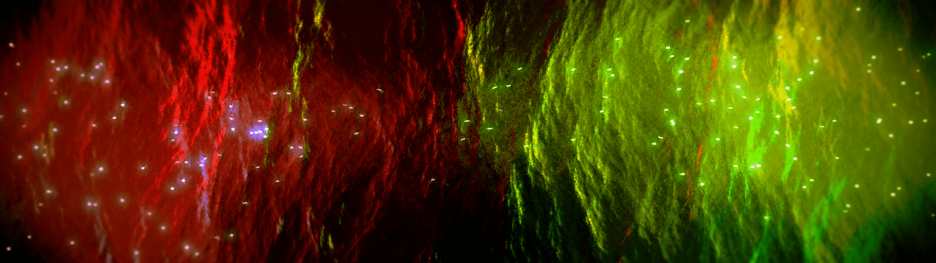 Wide atmospheric Blender render with abstract lighting.